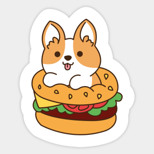 Corgi Hamburger Sticker